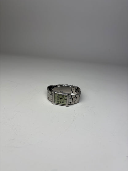 Vintage Giorgi Stainless Steel Eagle Emblem Watch Green Silver