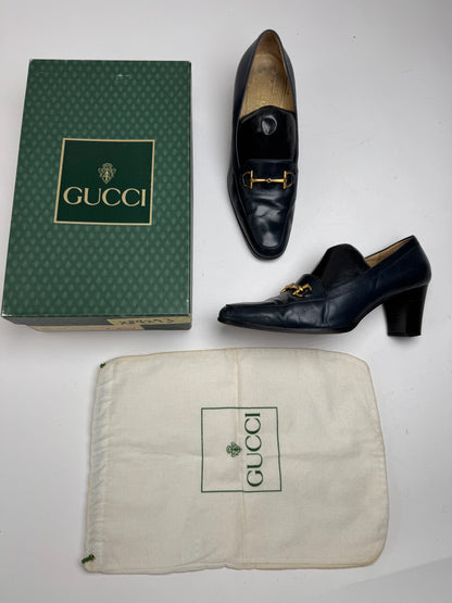 Vintage Gucci Horsebit Patent Leather Pumps 36,5