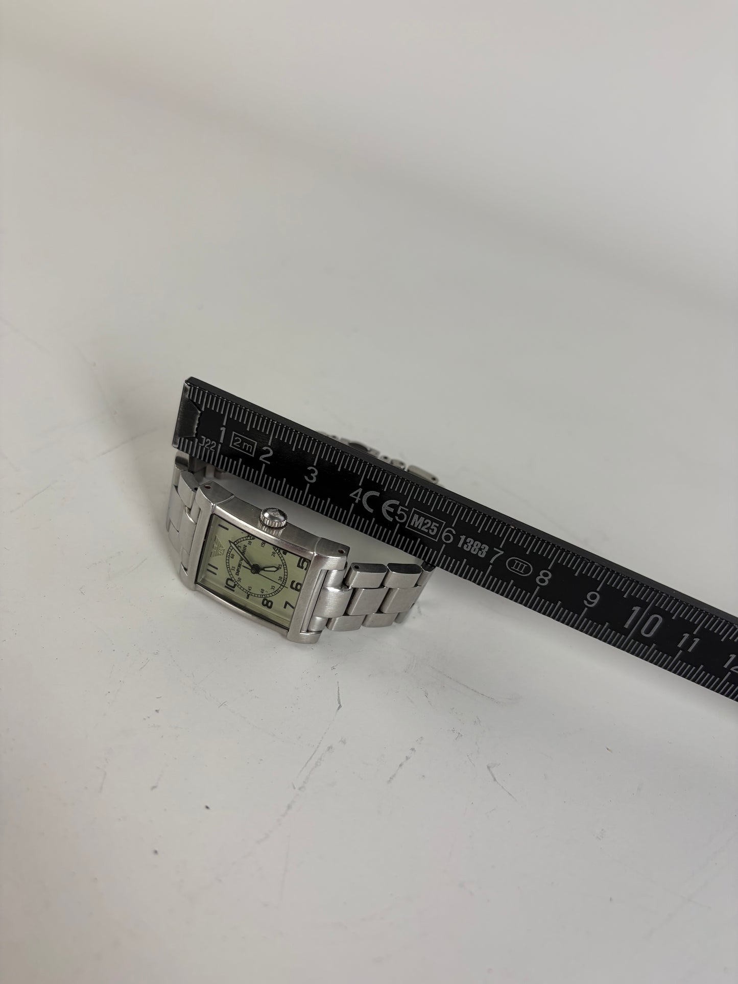 Vintage Giorgi Stainless Steel Eagle Emblem Watch Green Silver