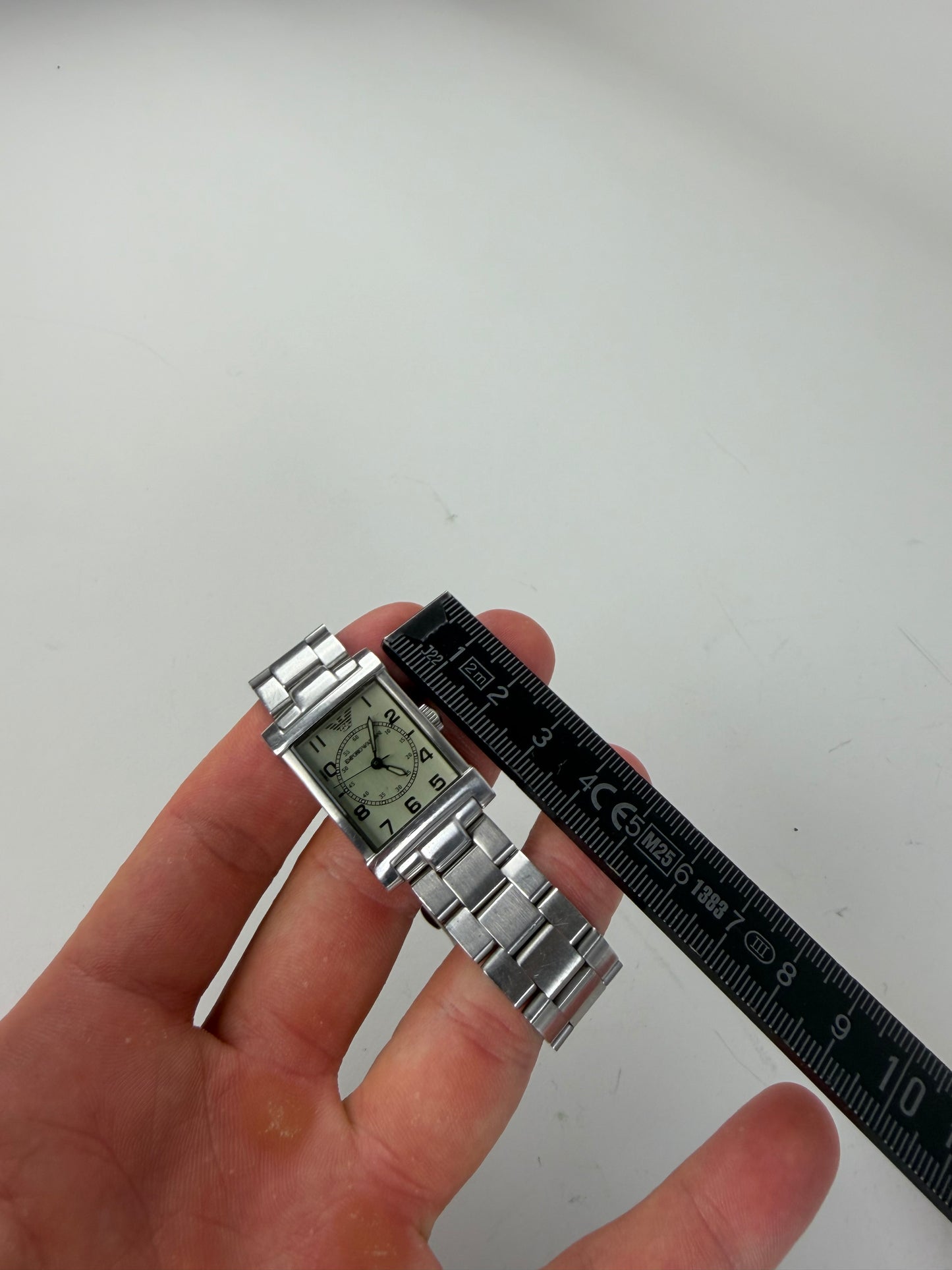 Vintage Giorgi Stainless Steel Eagle Emblem Watch Green Silver