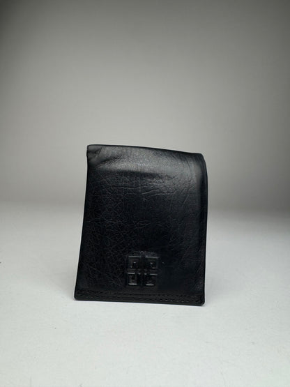 Vintage Givenchy Flapable Leather Logo Wallet Black