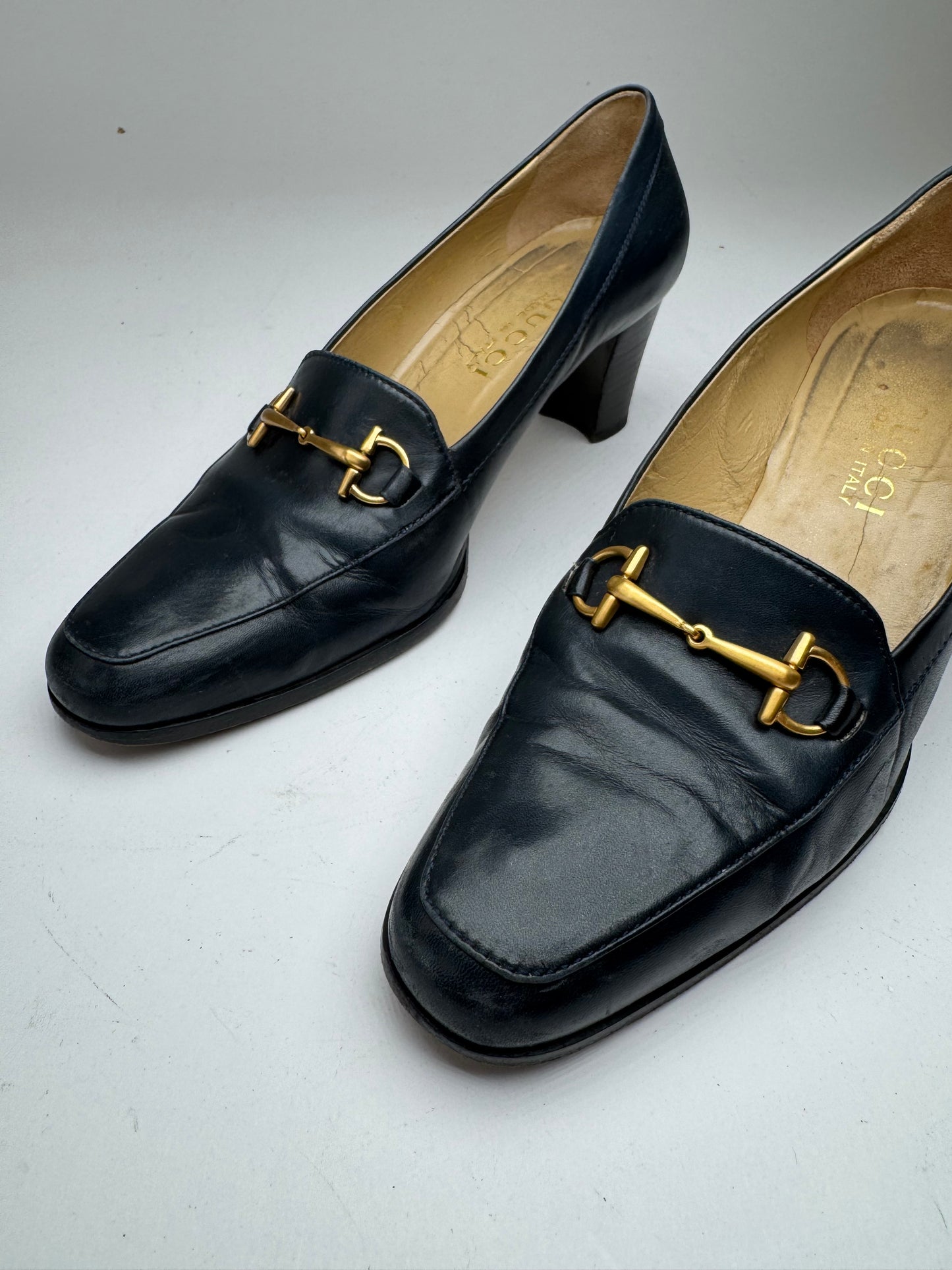 Vintage Gucci Horsebit Patent Leather Pumps 36,5