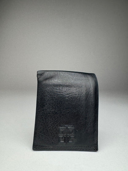 Vintage Givenchy Flapable Leather Logo Wallet Black