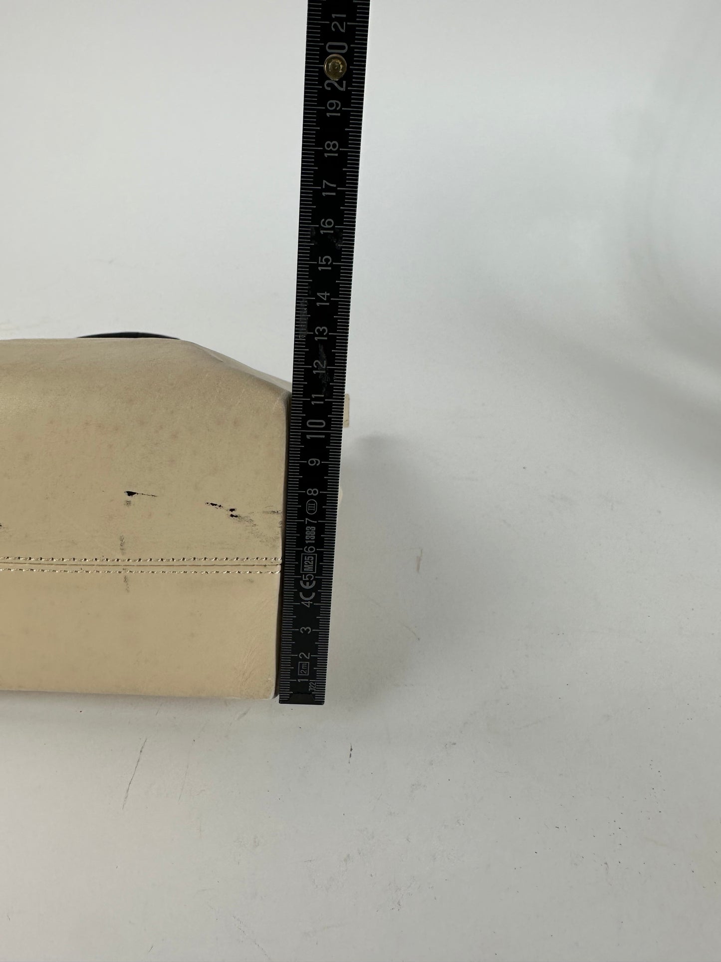 Vintage Balenciaga Leather Handbag Beige Black