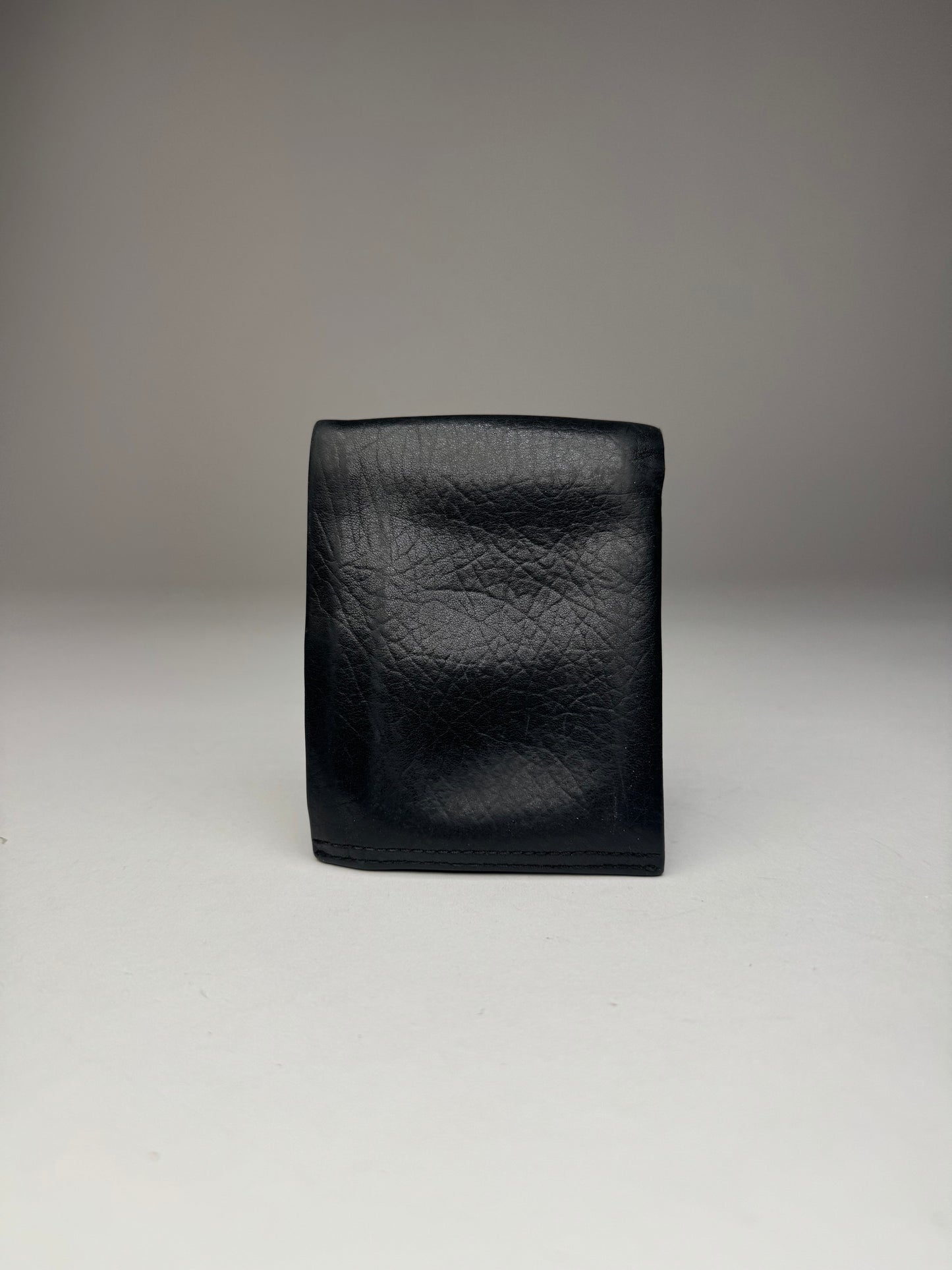 Vintage Givenchy Flapable Leather Logo Wallet Black
