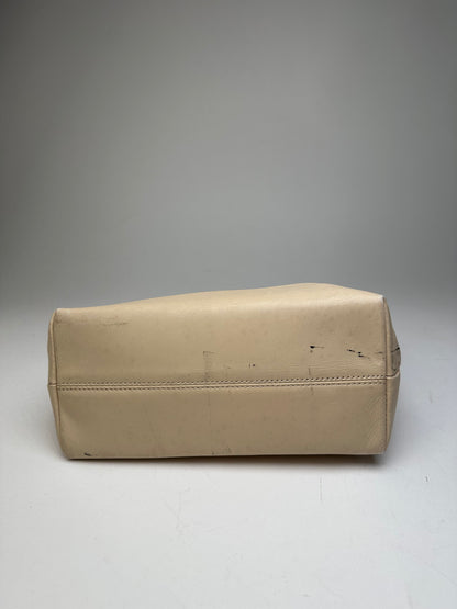 Vintage Balenciaga Leather Handbag Beige Black