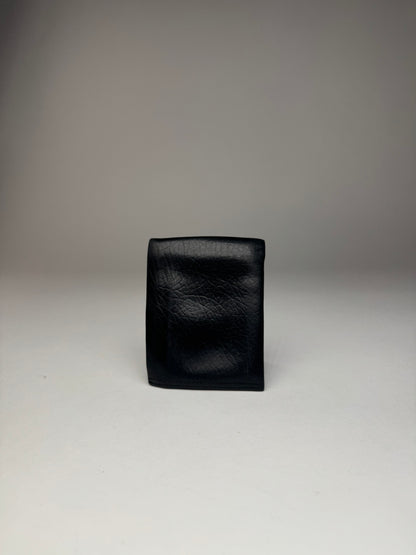 Vintage Givenchy Flapable Leather Logo Wallet Black
