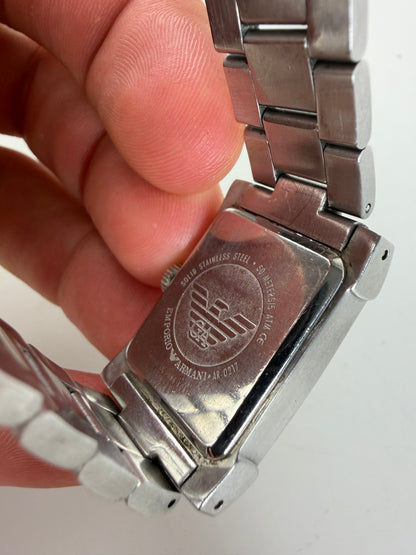 Vintage Giorgi Stainless Steel Eagle Emblem Watch Green Silver