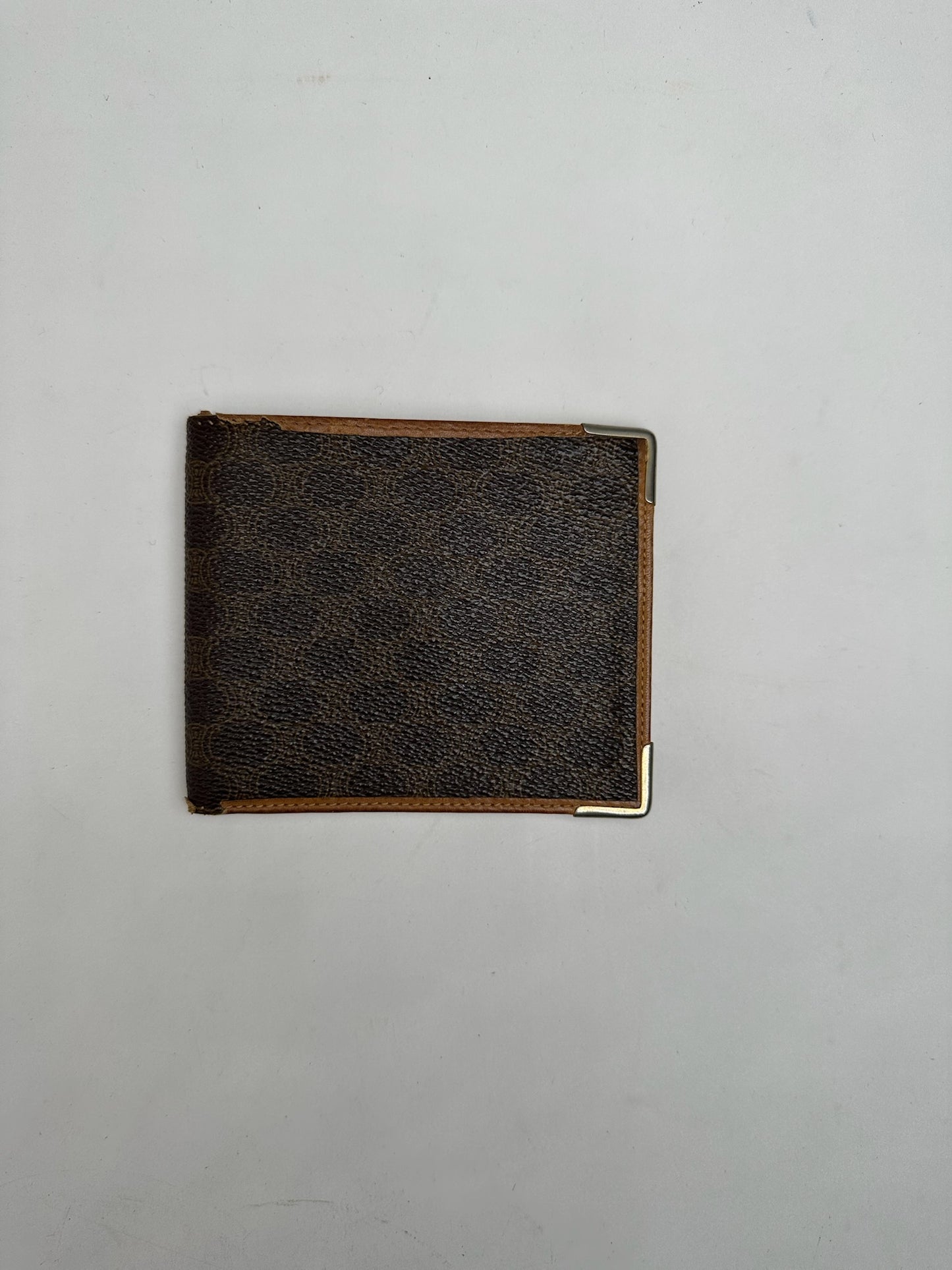 Vintage Celine Monogram leather Card Holder / Flapable Wallet