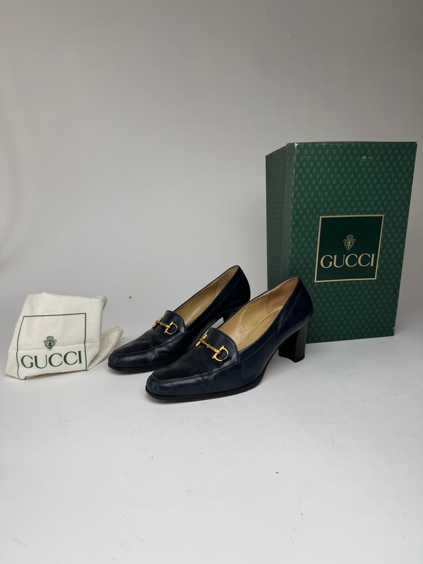 Vintage Gucci Horsebit Patent Leather Pumps 36,5