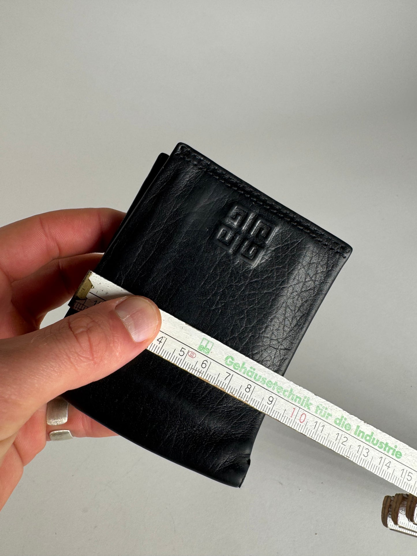 Vintage Givenchy Flapable Leather Logo Wallet Black