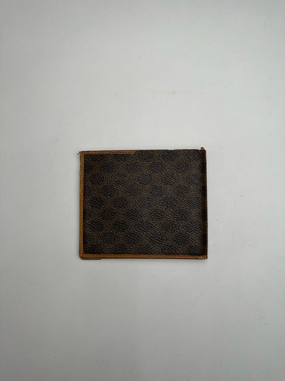 Vintage Celine Monogram leather Card Holder / Flapable Wallet