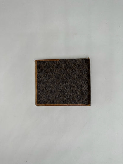 Vintage Celine Monogram leather Card Holder / Flapable Wallet