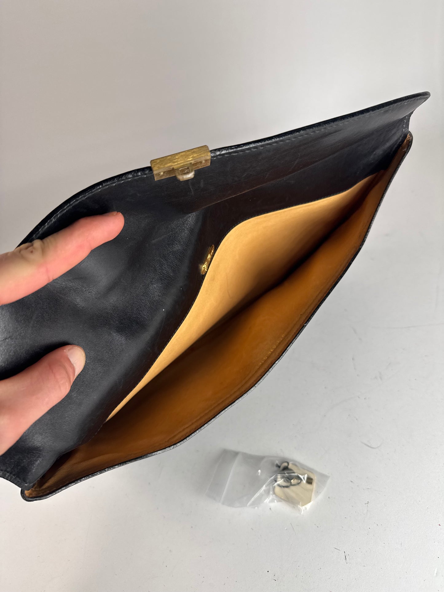 Vintage Gucci Leather Clutch Black