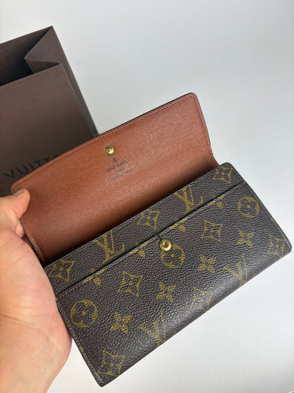 Vintage Louis Vuitton Monogram Canvas Sarah Wallet 2010 Brown