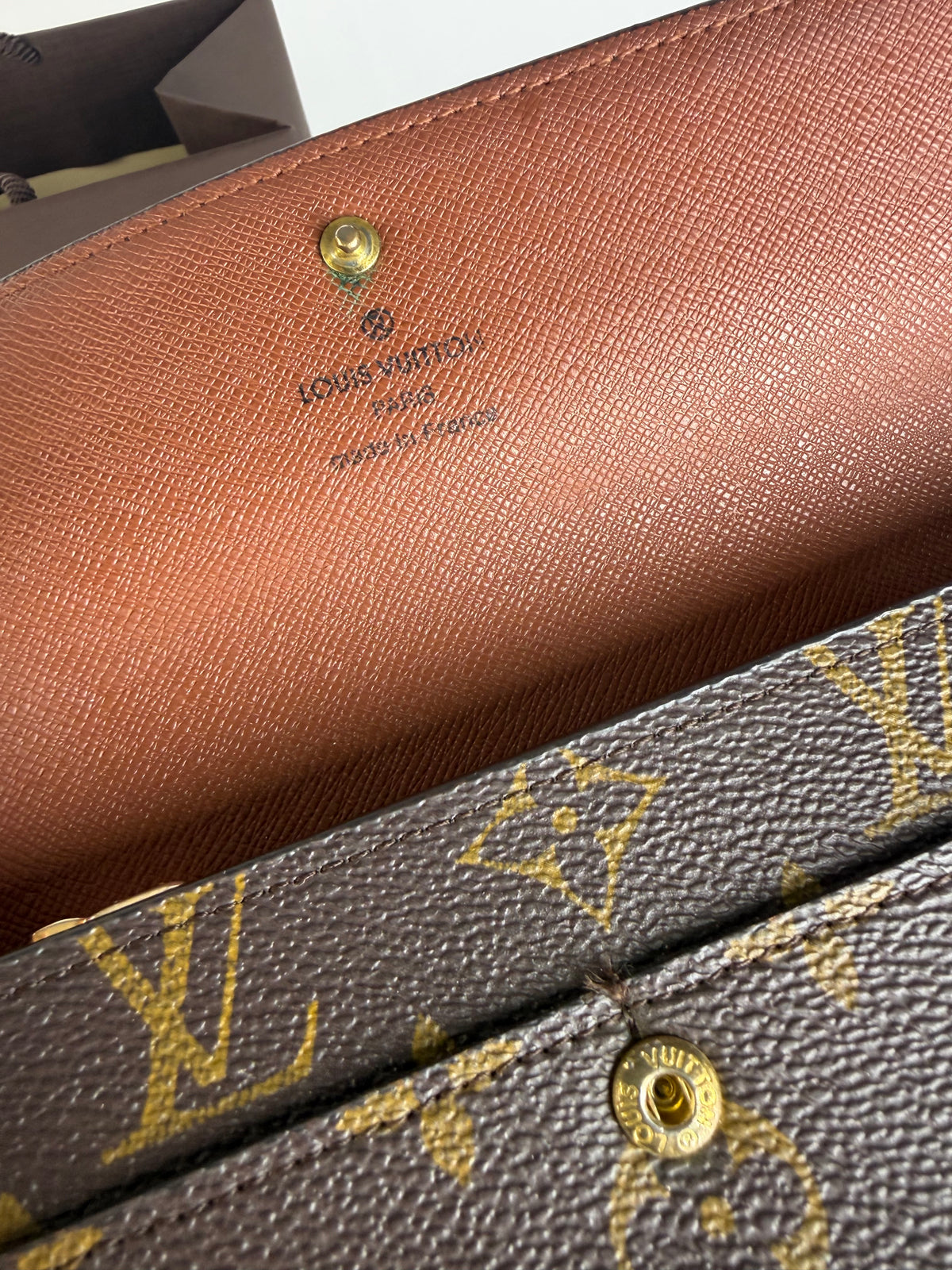 Vintage Louis Vuitton Monogram Canvas Sarah Wallet 2010 Brown