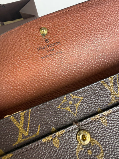 Vintage Louis Vuitton Monogram Canvas Sarah Wallet 2010 Brown
