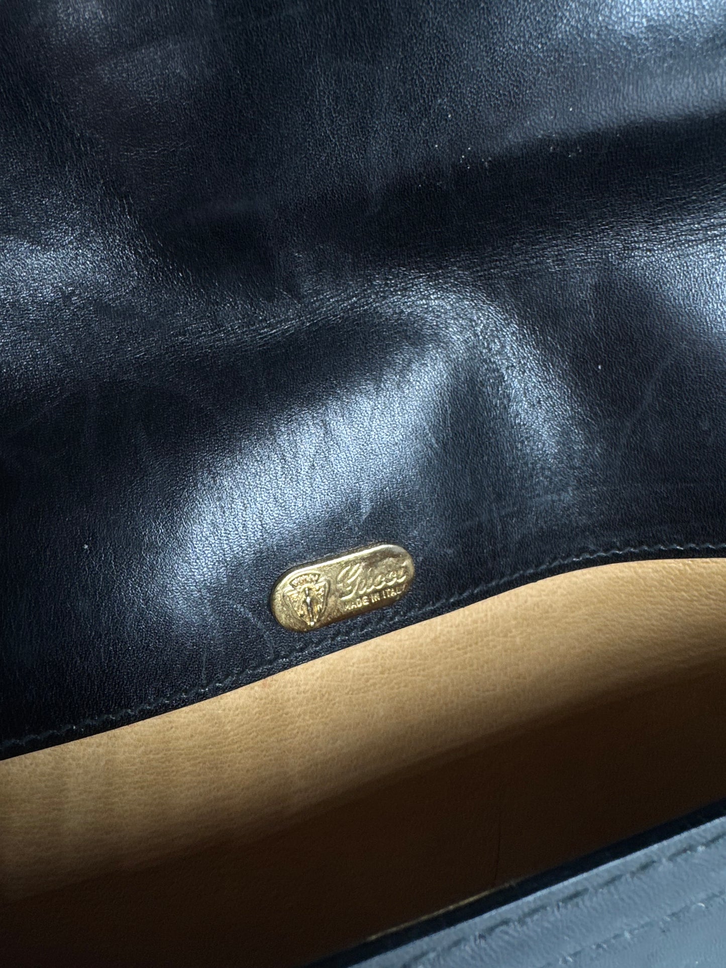 Vintage Gucci Leather Clutch Black