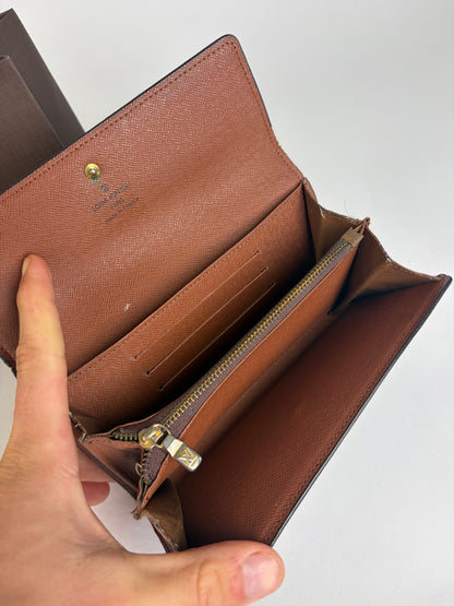 Vintage Louis Vuitton Monogram Canvas Sarah Wallet 2010 Brown