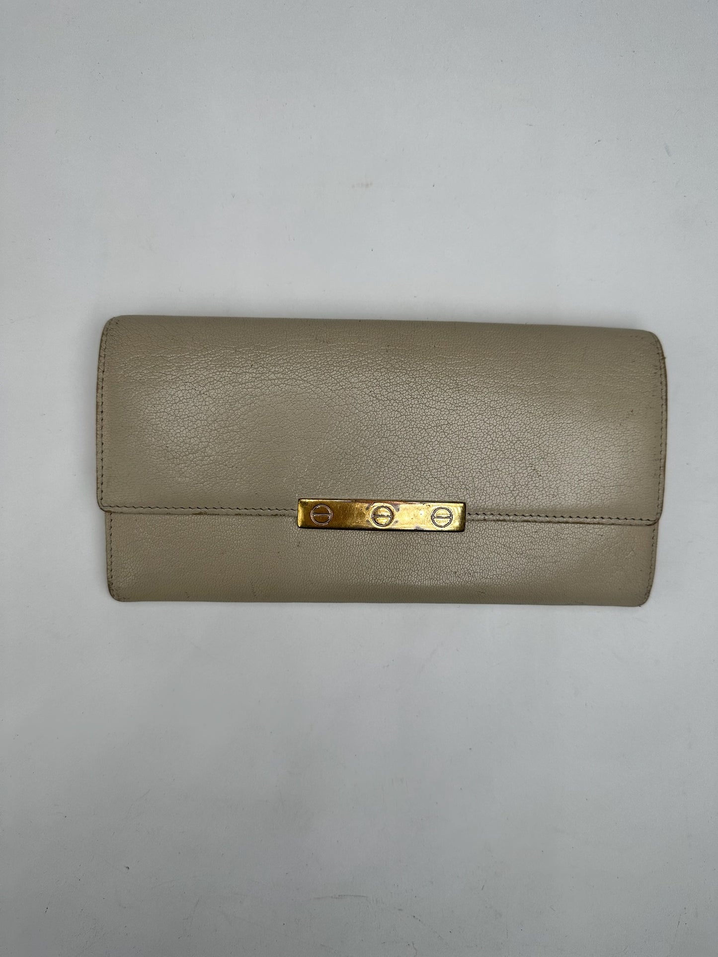 Vintage Cartier Leather Wallet White