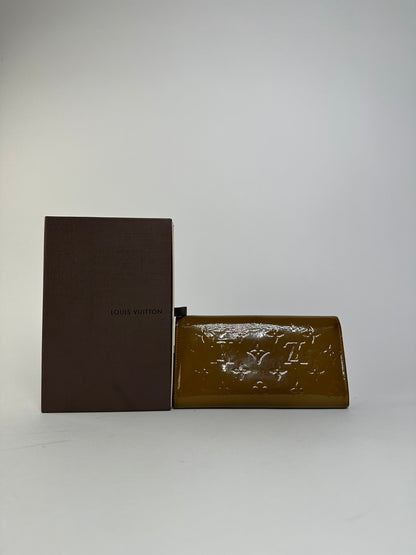 Vintage Louis Vuitton Vernis Leather Wallet Mustard Yellow