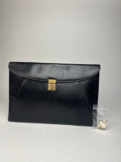 Vintage Gucci Leather Clutch Black