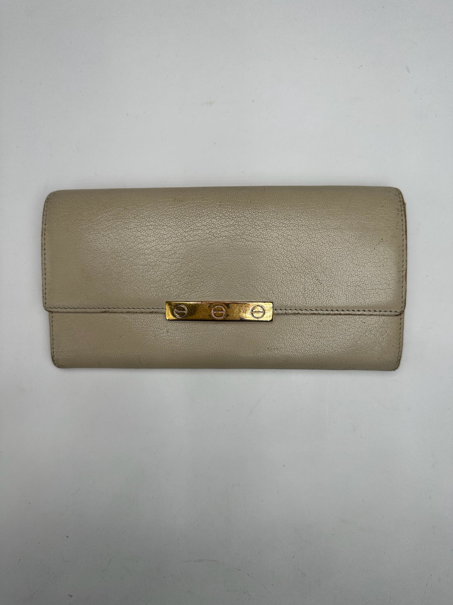 Vintage Cartier Leather Wallet White