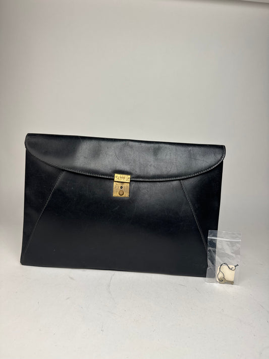 Vintage Gucci Leather Clutch Black