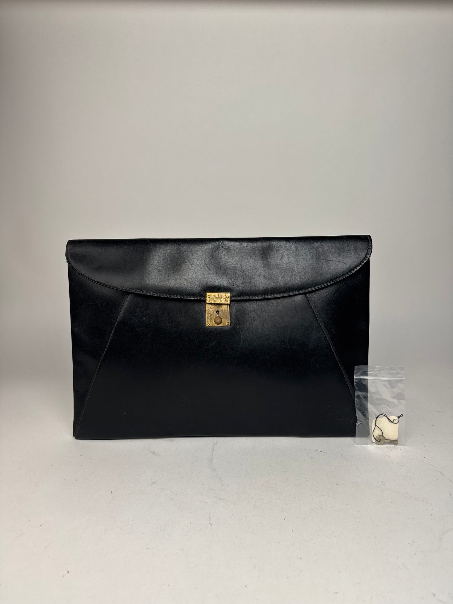 Vintage Gucci Leather Clutch Black