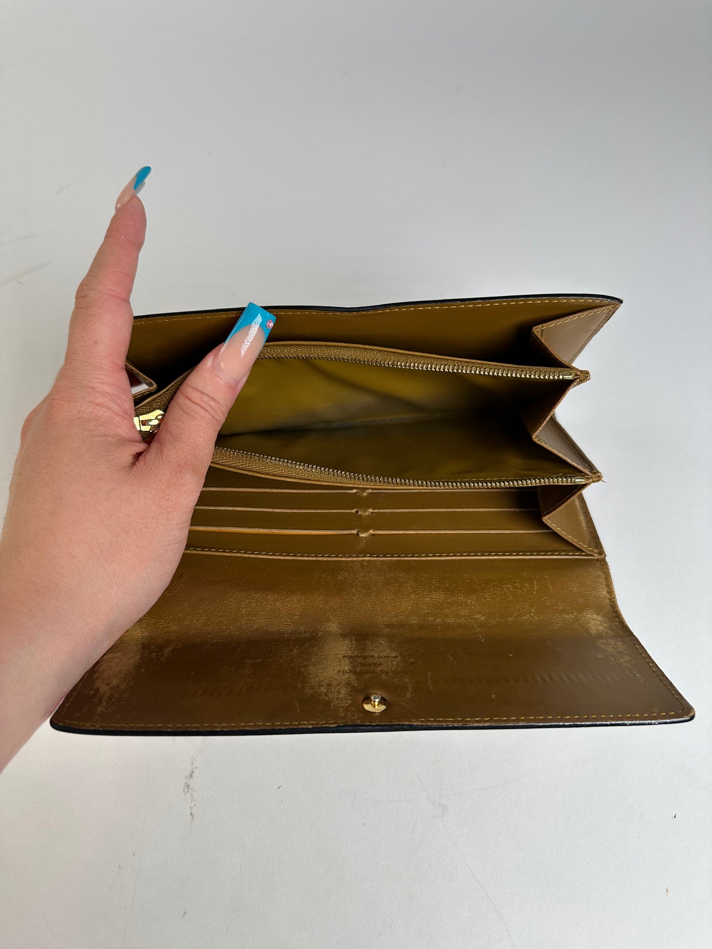 Vintage Louis Vuitton Vernis Leather Wallet Mustard Yellow