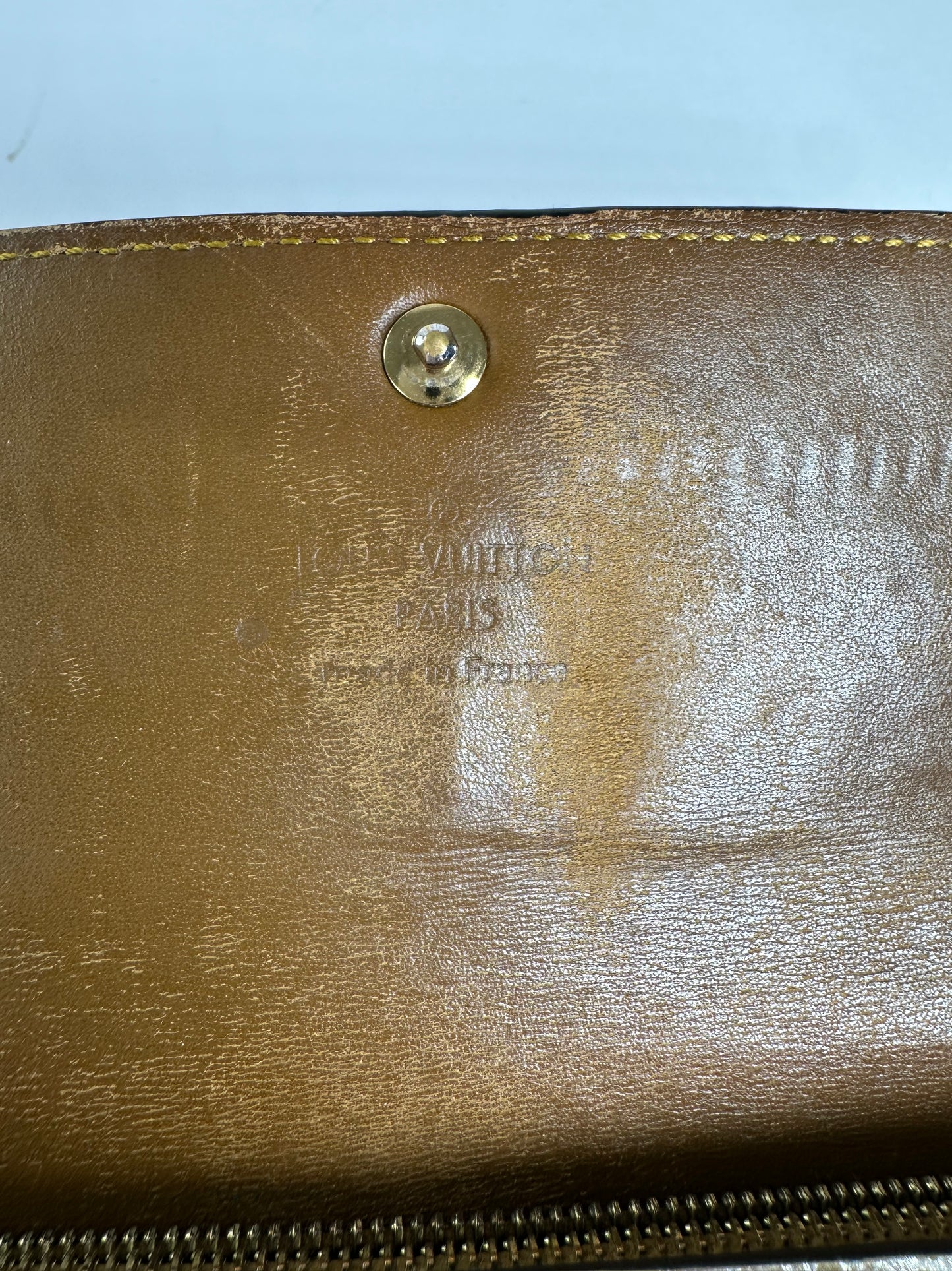 Vintage Louis Vuitton Vernis Leather Wallet Mustard Yellow