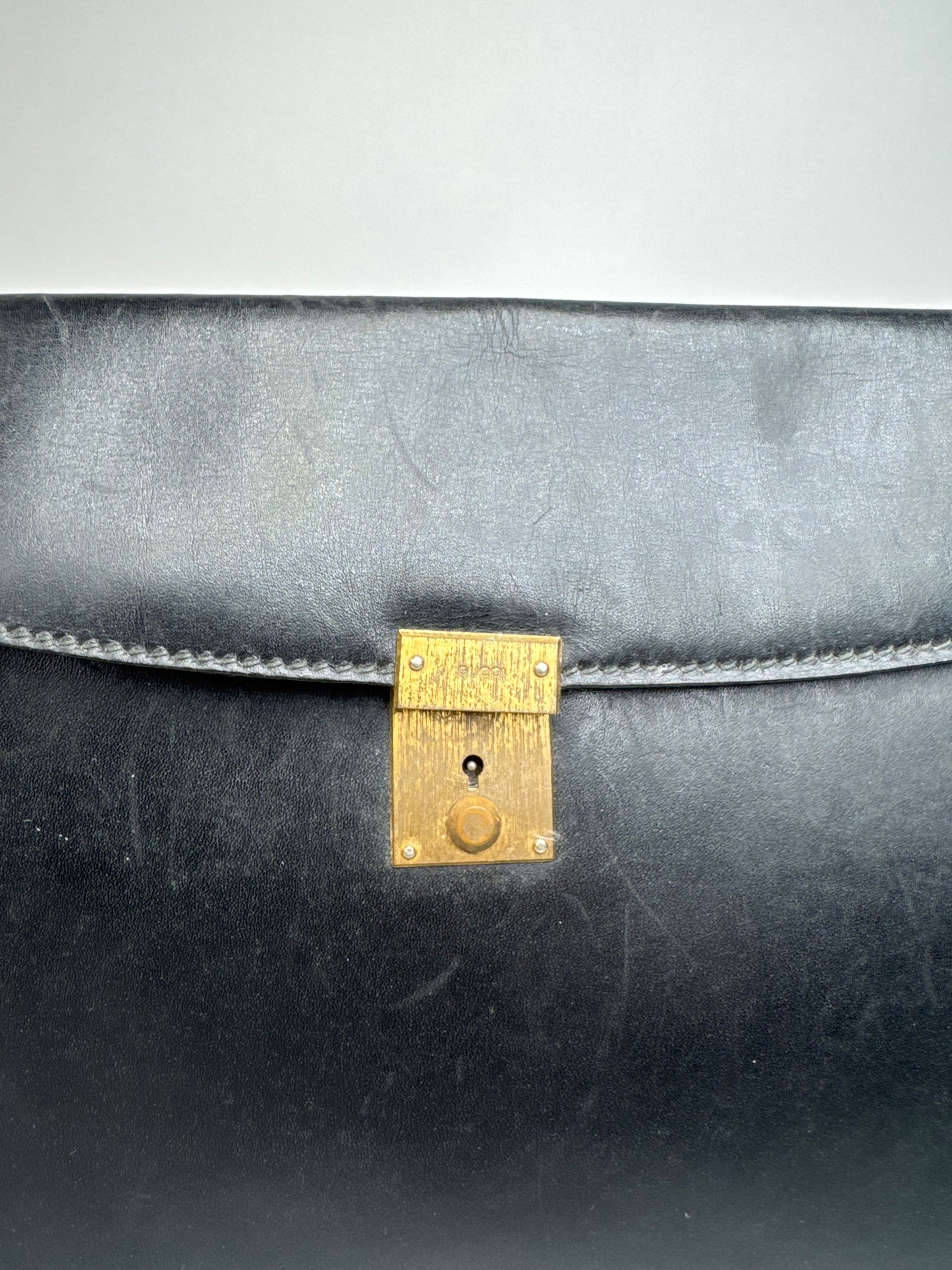 Vintage Gucci Leather Clutch Black
