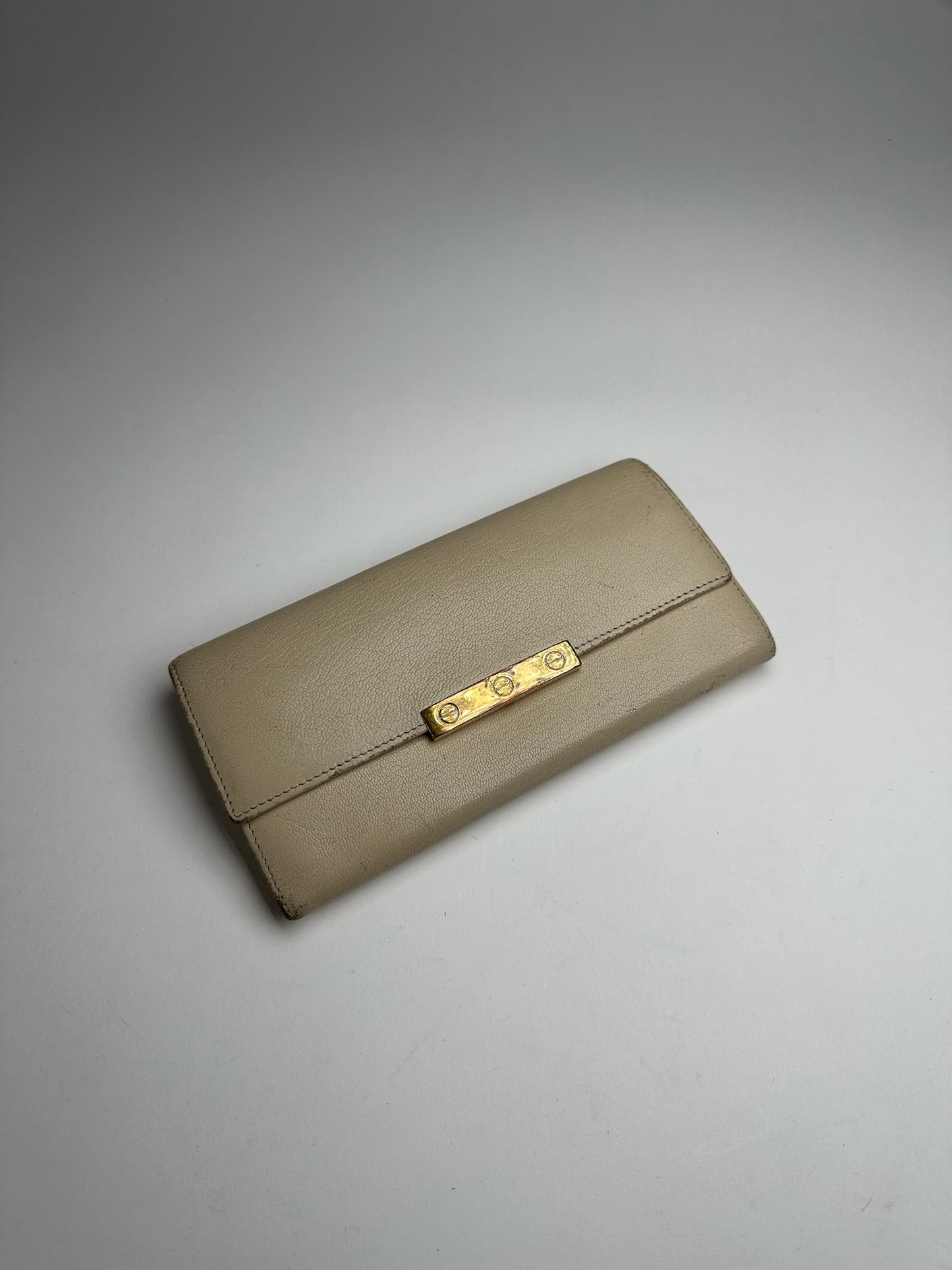 Vintage Cartier Leather Wallet White