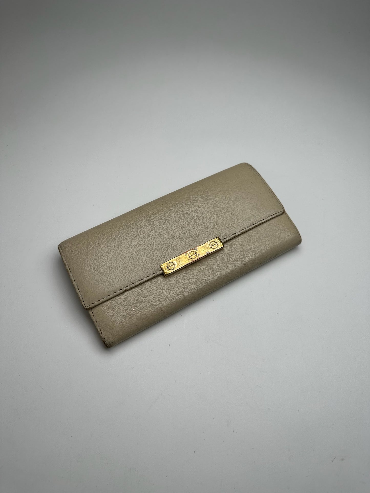Vintage Cartier Leather Wallet White