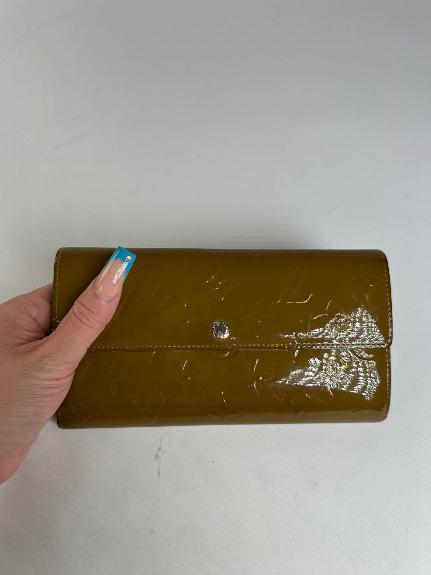 Vintage Louis Vuitton Vernis Leather Wallet Mustard Yellow
