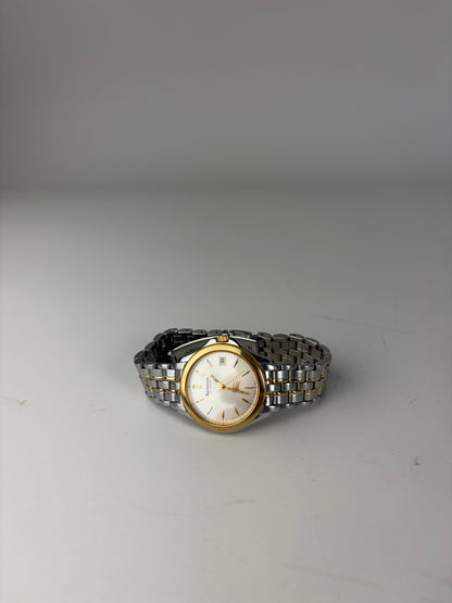 Vintage Burberry Two-Tone Bracelet Watch Silver Gold