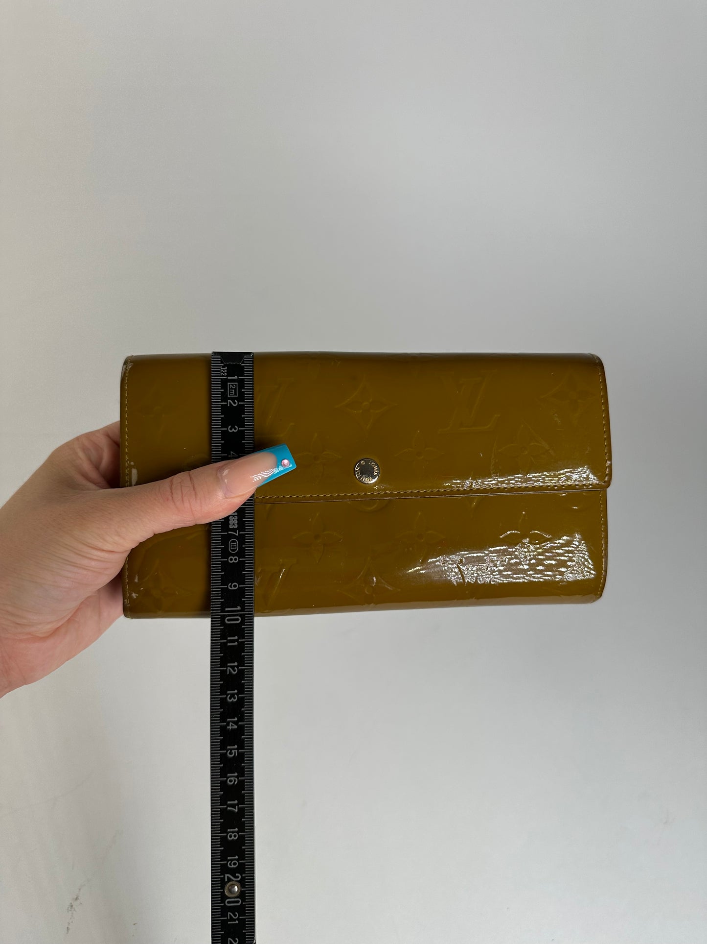 Vintage Louis Vuitton Vernis Leather Wallet Mustard Yellow