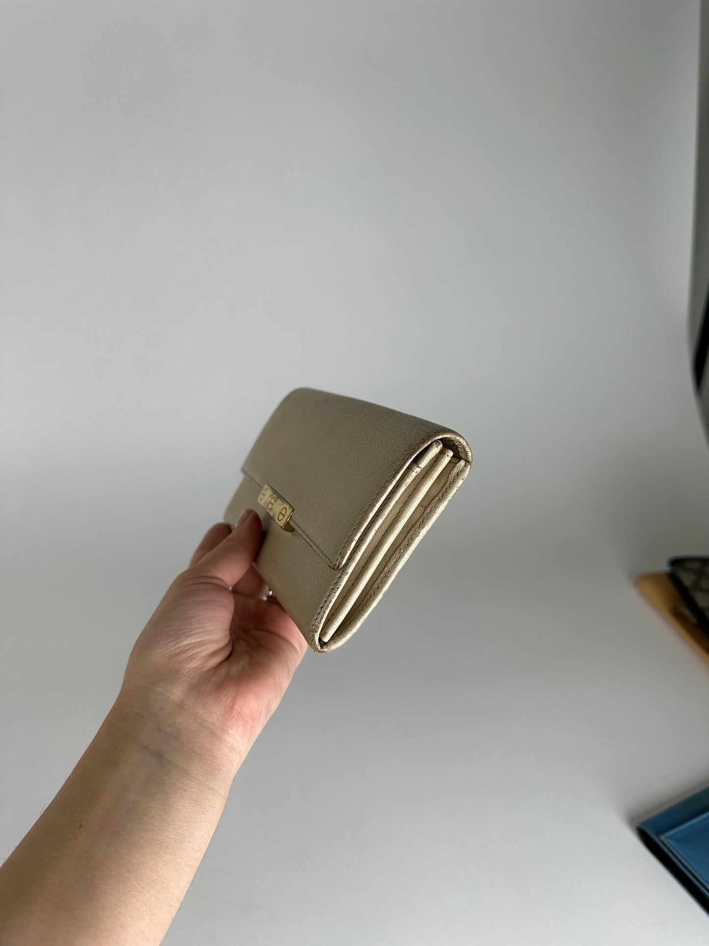 Vintage Cartier Leather Wallet White