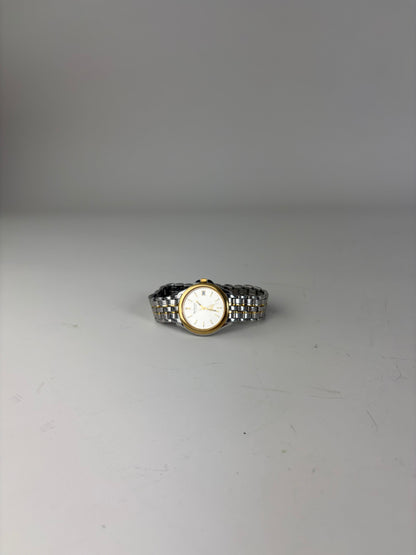 Vintage Burberry Two-Tone Bracelet Watch Silver Gold