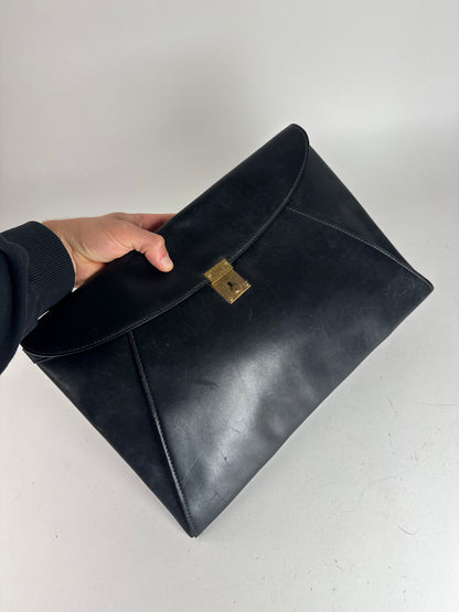 Vintage Gucci Leather Clutch Black