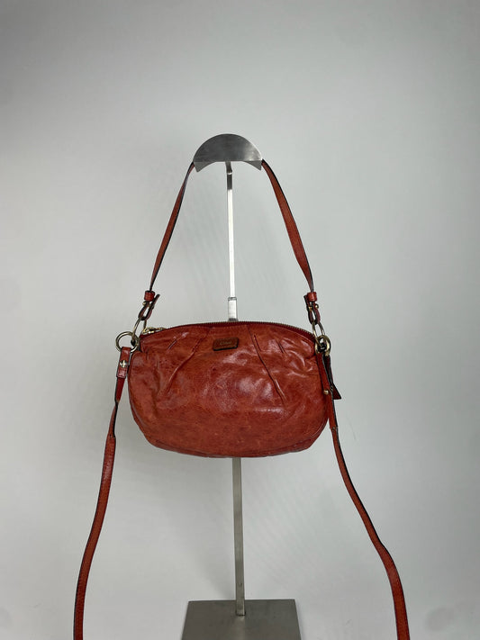 Vintage Chloe 2Way Leather Handbag Red