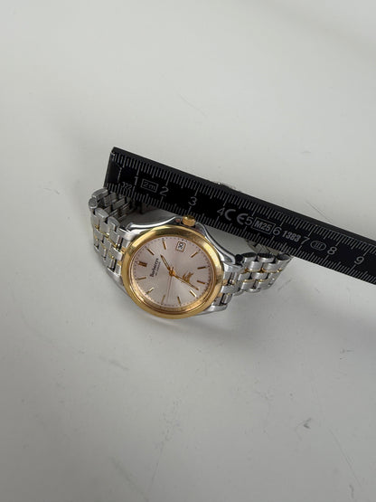 Vintage Burberry Two-Tone Bracelet Watch Silver Gold