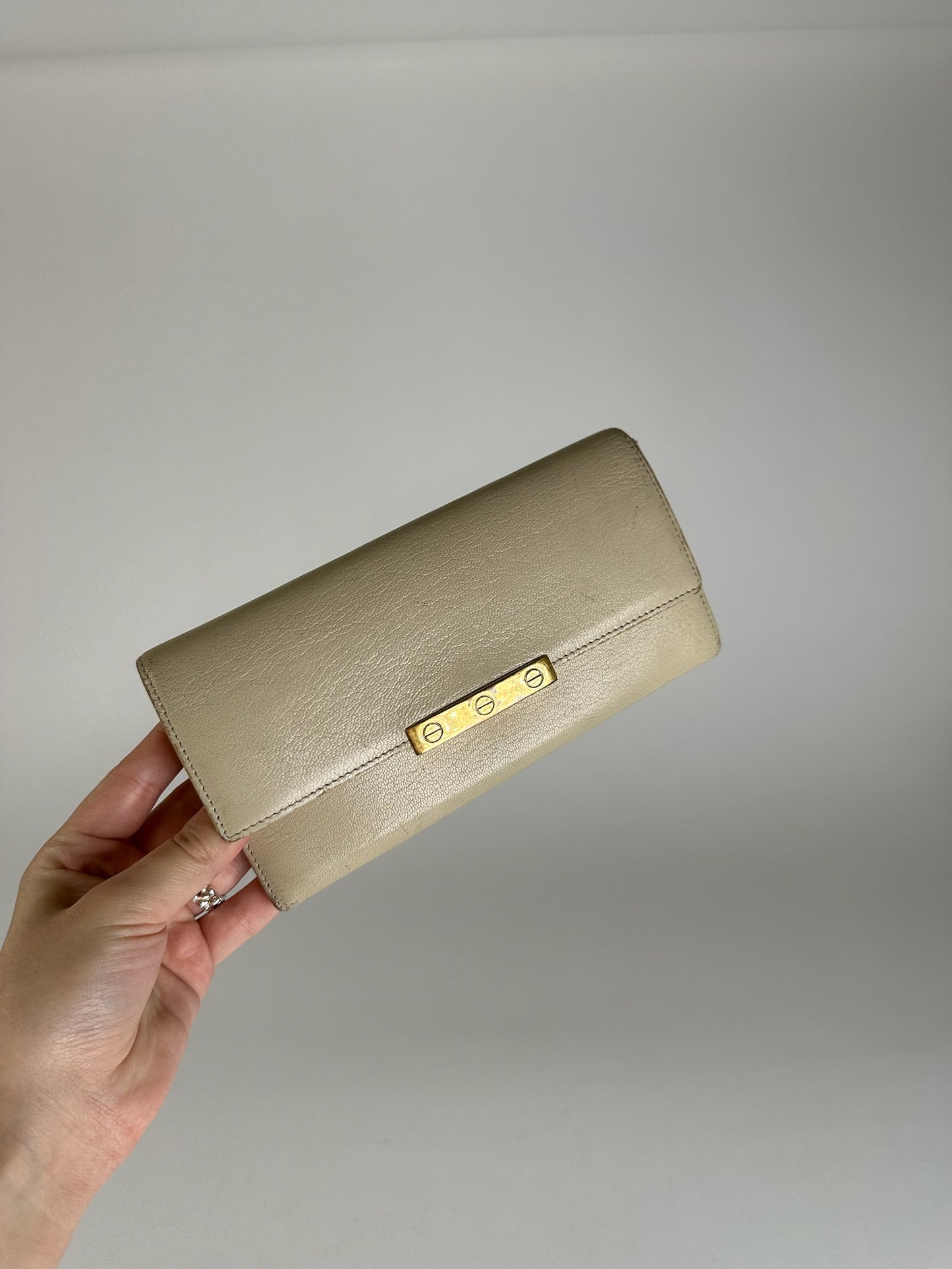 Vintage Cartier Leather Wallet White