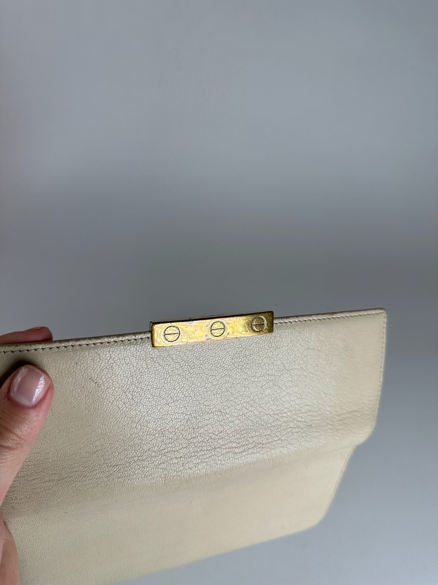 Vintage Cartier Leather Wallet White