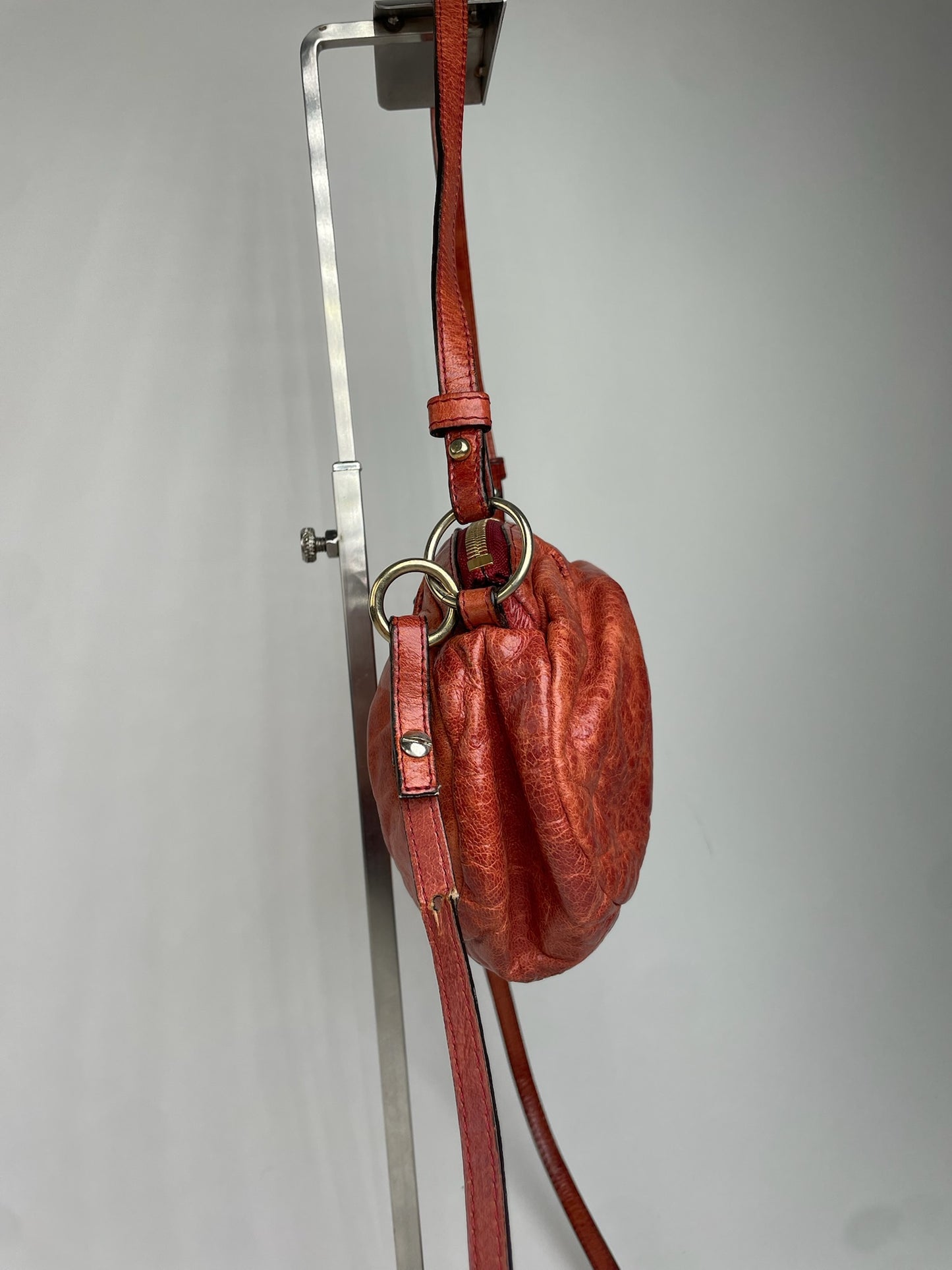 Vintage Chloe 2Way Leather Handbag Red