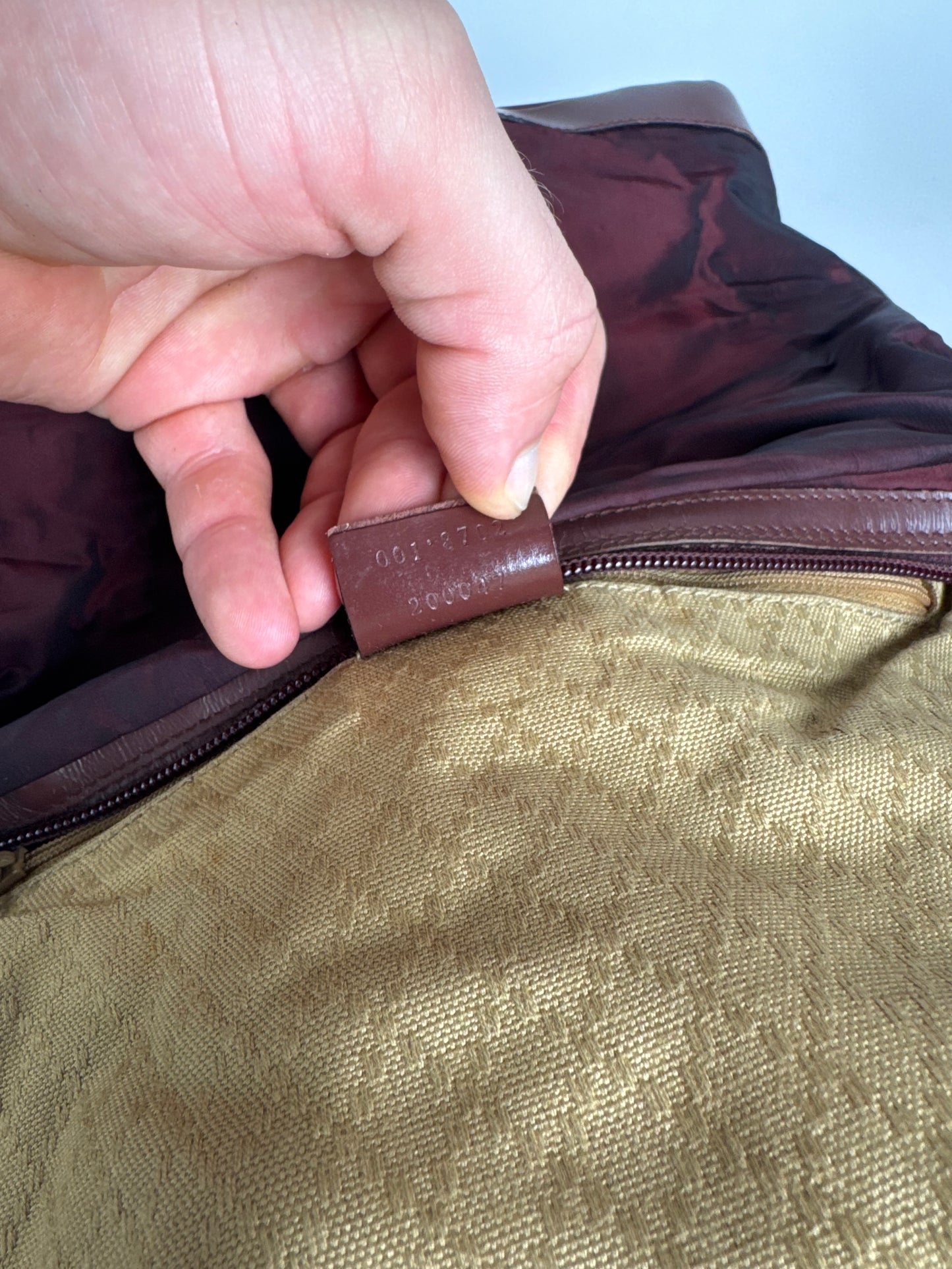 Vintage Gucci Nylon Leather bag purple