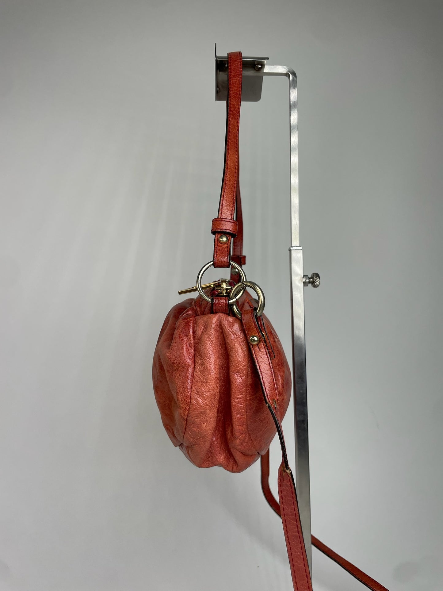 Vintage Chloe 2Way Leather Handbag Red