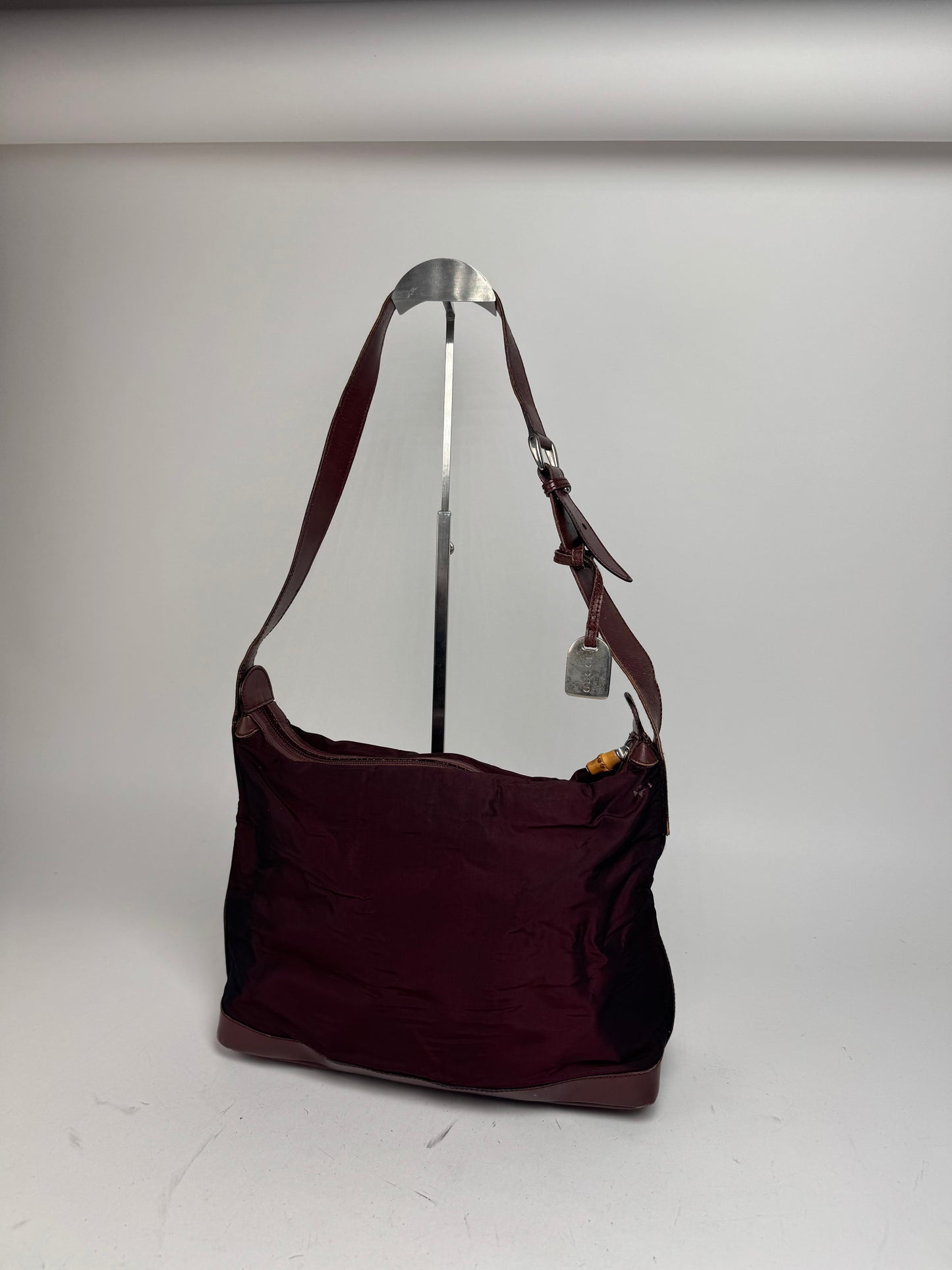 Vintage Gucci Nylon Leather bag purple