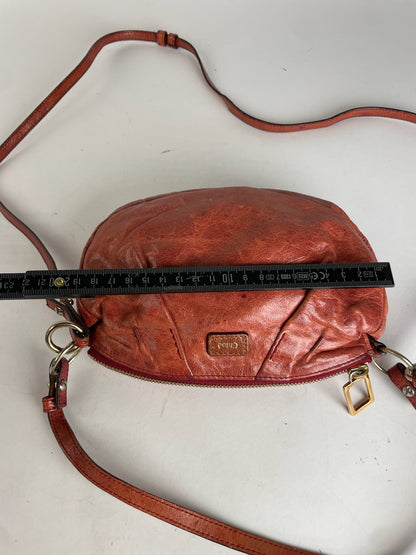 Vintage Chloe 2Way Leather Handbag Red