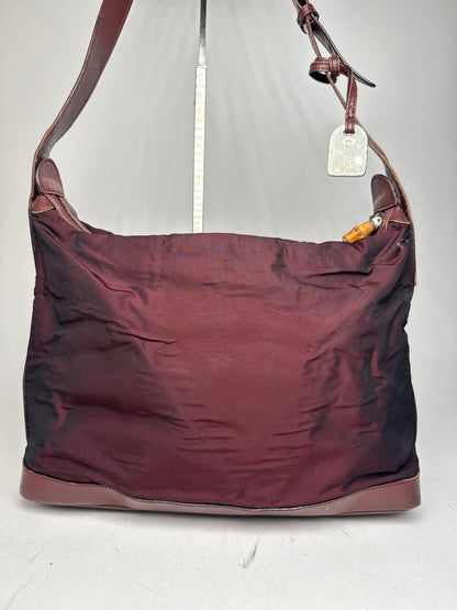 Vintage Gucci Nylon Leather bag purple